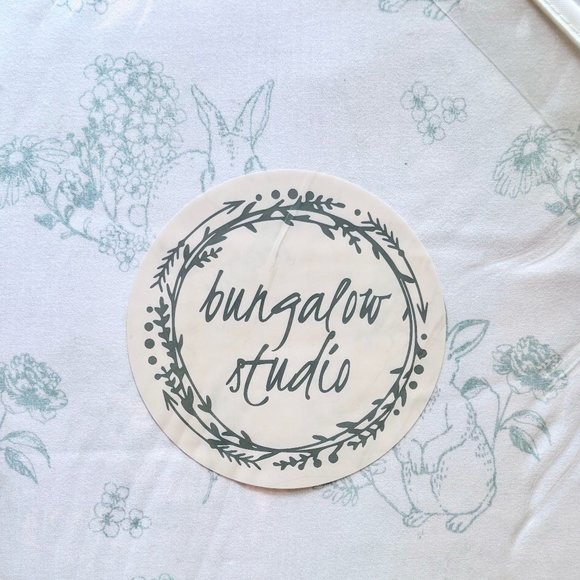 NEW BUNNY Twin Size Green Toile Sheet Set (easter bunnies) easy care microfiber - Picture 1 of 7